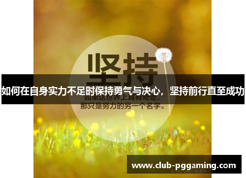 如何在自身实力不足时保持勇气与决心，坚持前行直至成功